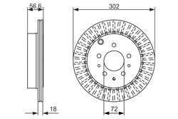 DISC FRANA BOSCH 0 986 479 757 - Compatibil cu MAZDA