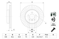 DISC FRANA BOSCH 0 986 479 772 - Compatibil cu BMW