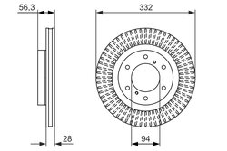 DISC FRANA BOSCH 0 986 479 782 - Compatibil cu MITSUBISHI, MITSUBISHI (GAC)