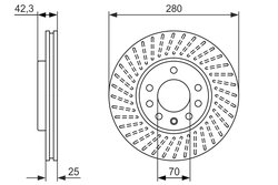 DISC FRANA BOSCH 0 986 479 919 - Compatibil cu OPEL, VAUXHALL
