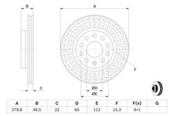 DISC FRANA BOSCH 0 986 479 940 - Compatibil cu AUDI, SEAT, SKODA, VW