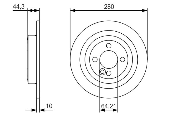 DISC FRANA BOSCH 0 986 479 A08 - Compatibil cu MINI