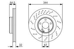 DISC FRANA BOSCH 0 986 479 A17 - Compatibil cu MERCEDES-BENZ