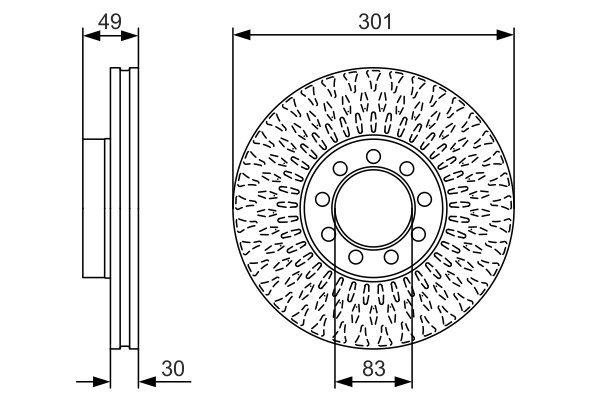 DISC FRANA BOSCH 0 986 479 A23 - Compatibil cu IVECO