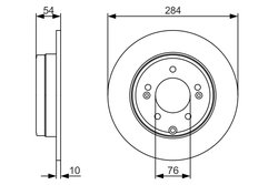 DISC FRANA BOSCH 0 986 479 A45 - Compatibil cu HYUNDAI, KIA