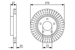 DISC FRANA BOSCH 0 986 479 A52 - Compatibil cu FORD, FORD ASIA & OCEANIA, FORD AUSTRALIA, FORD USA, MAZDA