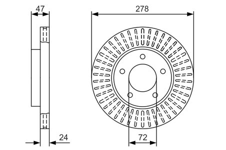 DISC FRANA BOSCH 0 986 479 A52 - Compatibil cu FORD, FORD ASIA & OCEANIA, FORD AUSTRALIA, FORD USA, MAZDA