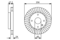 DISC FRANA BOSCH 0 986 479 A54 - Compatibil cu CHEVROLET