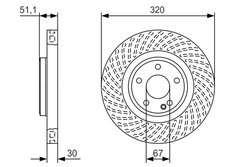 DISC FRANA BOSCH 0 986 479 A59 - Compatibil cu INFINITI, MERCEDES-BENZ