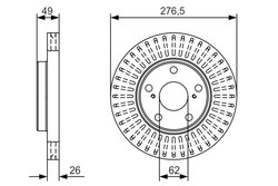 DISC FRANA BOSCH 0 986 479 A62 - Compatibil cu TOYOTA