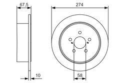 DISC FRANA BOSCH 0 986 479 A82 - Compatibil cu SUBARU