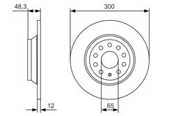 DISC FRANA BOSCH 0 986 479 A84 - Compatibil cu AUDI, CUPRA, FORD, SEAT, SKODA, VW