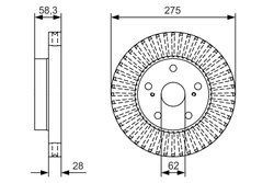 DISC FRANA BOSCH 0 986 479 A97 - Compatibil cu TOYOTA