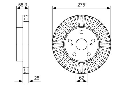 DISC FRANA BOSCH 0 986 479 A97 - Compatibil cu TOYOTA