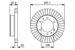 DISC FRANA BOSCH 0 986 479 A96 - Compatibil cu TOYOTA