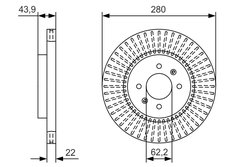 DISC FRANA BOSCH 0 986 479 B05 - Compatibil cu HYUNDAI, KIA
