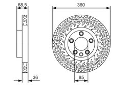 DISC FRANA BOSCH 0 986 479 B12 - Compatibil cu PORSCHE, VW