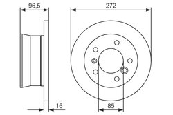 DISC FRANA BOSCH 0 986 479 B33 - Compatibil cu MERCEDES-BENZ, PUCH, VW