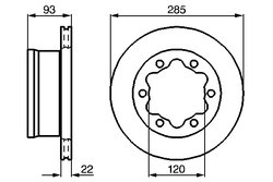 DISC FRANA BOSCH 0 986 479 B38 - Compatibil cu MERCEDES-BENZ, VW