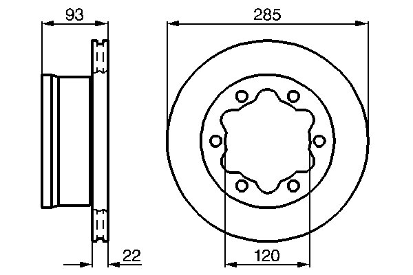 DISC FRANA BOSCH 0 986 479 B38 - Compatibil cu MERCEDES-BENZ, VW
