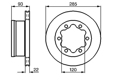 DISC FRANA BOSCH 0 986 479 B38 - Compatibil cu MERCEDES-BENZ, VW
