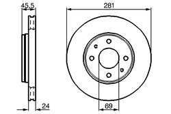 DISC FRANA BOSCH 0 986 479 B37 - Compatibil cu MITSUBISHI, VOLVO