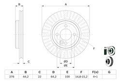 DISC FRANA BOSCH 0 986 479 B39 - Compatibil cu MINI