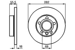 DISC FRANA BOSCH 0 986 479 B54 - Compatibil cu VW