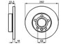 DISC FRANA BOSCH 0 986 479 B54 - Compatibil cu VW