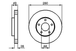 DISC FRANA BOSCH 0 986 479 B61 - Compatibil cu NISSAN