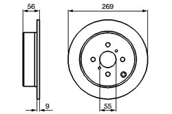 DISC FRANA BOSCH 0 986 479 B71 - Compatibil cu TOYOTA