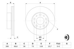 Disc frana BOSCH 0 986 479 B99