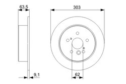 DISC FRANA BOSCH 0 986 479 C02 - Compatibil cu TOYOTA