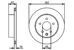 DISC FRANA BOSCH 0 986 479 C12 - Compatibil cu NISSAN, PORSCHE