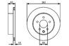 DISC FRANA BOSCH 0 986 479 C12 - Compatibil cu NISSAN, PORSCHE