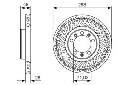 DISC FRANA BOSCH 0 986 479 C33 - Compatibil cu OPEL, PEUGEOT, VAUXHALL