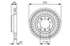 DISC FRANA BOSCH 0 986 479 C33 - Compatibil cu OPEL, PEUGEOT, VAUXHALL