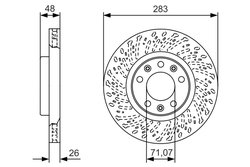 DISC FRANA BOSCH 0 986 479 C35 - Compatibil cu CITROEN, PEUGEOT