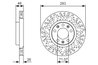 DISC FRANA BOSCH 0 986 479 C35 - Compatibil cu CITROEN, PEUGEOT