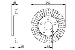 DISC FRANA BOSCH 0 986 479 C38 - Compatibil cu JEEP
