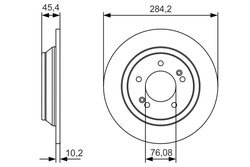 DISC FRANA BOSCH 0 986 479 C39 - Compatibil cu KIA