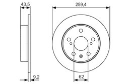 DISC FRANA BOSCH 0 986 479 C44 - Compatibil cu SUZUKI