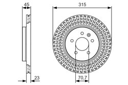 DISC FRANA BOSCH 0 986 479 C46 - Compatibil cu HOLDEN, OPEL, VAUXHALL
