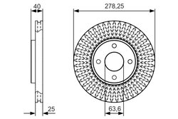DISC FRANA BOSCH 0 986 479 C48 - Compatibil cu FORD