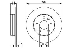 DISC FRANA BOSCH 0 986 479 C66 - Compatibil cu OPEL