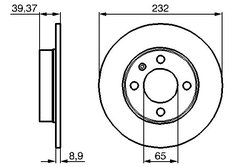 DISC FRANA BOSCH 0 986 479 C67 - Compatibil cu SEAT, VW