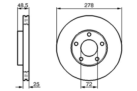 DISC FRANA BOSCH 0 986 479 C68 - Compatibil cu MAZDA