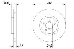 DISC FRANA BOSCH 0 986 479 C75 - Compatibil cu FORD, VOLVO