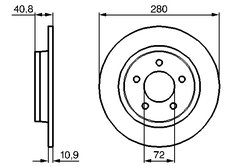 DISC FRANA BOSCH 0 986 479 C79 - Compatibil cu MAZDA