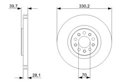 DISC FRANA BOSCH 0 986 479 C82 - Compatibil cu ALFA ROMEO, JEEP